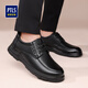 Portures leather shoes men's British lace-up business casual shoes fashionable lightweight formal shoes commuting 8818 black 44