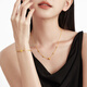 Chow Tai Fook cat eye chain bracelet gold bracelet (labor cost 580) 15cm approx. 6.9g F233798