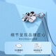 Old silversmith s925 silver four-leaf clover necklace as a Chinese Valentine's Day gift for girlfriend, simple, trendy and personalized female pendant, plain silver clavicle chain