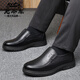 Chaussures en cuir de voiture classiques pour hommes Chaussures en cuir décontractées en cuir authentique pour hommes en automne et hiver plus chaussures en velours papa