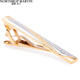 North Martin high-end brand tie clip men's formal business simple groom wedding shirt clip gold gift
