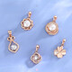 Fat Donglai same style 18k rose gold pendant without chain women's single pendant s925 item single diamond four-leaf clover pendant only