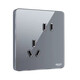 
DELIXI switch socket panel ultra-thin acrylic panel CD226 Dehao Starry Sky Gray Frameless Flat Socket Inclined Five-hole Socket