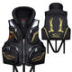 Life jacket fishing large buoyancy lure professional fishing vest adult boat multi-functional rock fishing life jacket sea fishing life jacket blue star black one size adjustable size