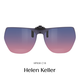 海伦凯勒（HELEN KELLER）近视偏光墨镜夹片蝶形框太阳镜夹片男女时尚近视眼镜夹片HP838 HP838 C18紫红渐进镜片