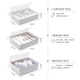 Baicaoyuan Underwear Storage Box Plastic Covered Underwear Socks Bra Organizing and Storage Box 15 Grids Gray