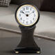 Hermle Clocks European simple and high-end desktop small clock living room home desktop clock Hemler quartz movement HD-QT202 Charcoal black-piano paint