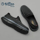 Goldlion Men's Shoes Four Seasons Casual Shoes Men's Business Slip-on Casual Leather Shoes Men's First Layer Cowhide Soft, Comfortable and Breathable Shoes Black 42