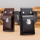 Bolsa de teléfono móvil Yu Dingfu para el sitio de construcción para hombres Bolsa de cintura con múltiples funciones Bolsa de cintura impermeable para cigarrillos colgantes Key al aire libre Modelo antirrobo Doble-Brown
