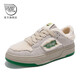 Feiyue Sesame Street Article Article Women's Women's Winter Plus Velvet Calientes de algodón calientes para mujeres en espesas en espesas zapatillas de tablero casual 830m Verde 37