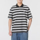 
Nike (NIKE) short-sleeved men's clothing 2025 summer new lapel POLO shirt breathable sportswear fitness training fashion casual T FN3897-010 black and white stripes M
