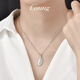 GsunG platinum pendant women's new PT950 feather pendant platinum pendant couple style peace angel pendant fashion price by gram, please contact customer service before bidding for gold price