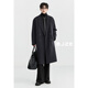 Earl Dower [full wool long style over knee] double-sided wool coat men's commuter jacket 2024 winter new P441520 Midnight Black M (170)