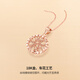 Saturday Fortune (ZLF) 18K gold pendant for women rose gold hollow round snowflake pendant 0.9 g pendant (excluding chain)