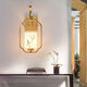 
XMSJ new Chinese style wall lamp bedroom bedside lamp living room aisle stairs TV wall modern Chinese style wall lamp B967 pair of deer copper color