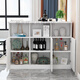 Hualaid home bar table kitchen restaurant partition cabinet multi-functional entrance cabinet modern simple small bar wine cabinet high table white cabinet + marble color countertop + white cabinet length 120 three doors