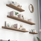 Ruoshi wall storage rack solid wood one-word partition without punching storage bookshelf laminate wall decoration wall-mounted display rack solid wood-log color-90*15