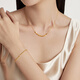 Chow Tai Fook Square Beads and Sugar Cube Gold Necklace (labor cost 420) 45cm approximately 4.35g F229085 New Year gift
