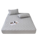 Pure cotton thickened quilted fitted sheet single piece non-slip Simmons mattress protector pure cotton dust cover sheet set fashion-light gray maternal and infant grade pure cotton 90*200cm (suitable for 5-26 mattresses)