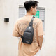 Xiao Anxiong Herren Umhängetaschen Crossbody Body Chest Bag Reisetasche Mode koreanische Version Rucksack Casual Trendy Nylon Stoff Oxford Stofftuch 692 Grau