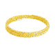 DL 1998 Fat Donglai same style 18k gold bracelet new style 18K yellow l gold bouncy bead three-circle memory elastic flashing 3D hard broken Sansheng Sanshi popping bouncy bead bracelet