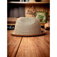 KT Retro Top Hat Men d'âge moyen Paille tissée Sunable Sun Protection Casual Short Brim Paille bouclée British Jazz Hat Girl Trend Khaki L (58-60 cm)