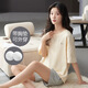 Jiaocai Meng mit Brustpads-Pyjamas für Frauen 100% reines Baumwoll Short Sleeve Shorts Dünne junge junge Mittelalter mit großer Größe von Home Clothing Set M1355 L (Empfohlen 95-115jin [Jin gleich 0,5 kg])