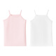 Antarctic children's suspender girl's suspender vest wearing summer thin little girl underwear 2 pieces white + pink 110