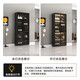 Yunxi home wine cabinet living room wine cabinet household floor-standing sideboard storage cabinet display cabinet simple with tempered glass door wine cabinet light luxury white single door 40*40*200 with light without wine compartment