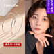 Yijin 925 sterling silver large hoop earrings 2025 new Korean temperament internet celebrity earrings earrings girl birthday gift glossy silver earrings 40mm