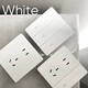 Électricien international dissimulé 86 Type Socket Socket grand panneau blanc Ultra-Thin Ultra-Thin Skin Fent 5 trous à cinq trous Panneau de bouton d'interrupteur à cinq trous (10a)