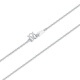 Mengjinyuan Platinum Necklace PT950 Platinum Car Flower Sparkling O-shaped Chain Clavicle Chain Versatile Birthday Gift for Girlfriend Weight Approximately 2.80g Chain Length Approximately 45cm