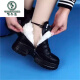 Zapatos para mujeres de pájaros carpinteros con tamaño roto de cuero de cuero grueso Botas de nieve para mujeres Intervierno integrado de invierno más terciopelo.