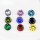 Fat Donglai same style tanzanite loose stone round color crystal zirconium multi-color main stone combination artificial gemstone tip black crystal zirconium round 3mm (5 pieces)