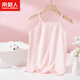 Antarctic children's suspender girl's suspender vest wearing summer thin little girl underwear 2 pieces white + pink 110