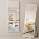 Huakai Zhixing Kleidungsspiegel Ganzkörper Spiegel Home Schlafzimmer Boden-Land-Spiegel Kleidungsgeschäft Fitness Mirror Internet Promi große Spiegel JY65 White 150*40