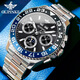 La nouvelle montre mécanique entièrement automatique multifonctionnelle Lumineuse Afficée Perpetual Calendar Men de montre masculine Classement Top Ten Top Ten Top Ten Top Famous Watchs 3271 Ceinture en acier Blue Men