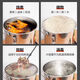 WS316 thickened stainless steel sealed bucket with lid for pot soup household water bucket commercial oil bucket soup bucket high temperature resistant portable 316 seal with buckle 12l25cm*25cm 12L 316L huge thick material