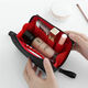 Shifang Xiucai Mini Cosmetic Bag Women's Small Portable Hand Cosmetic Bag Simple Ins Style Cosmetic Storage Bag Black Interior Red B Style