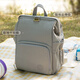 NIC. Wire-resistant multifunctional pregnant women backpack mommy bag, reasonable partition, easy to pack bottles and diaper wipes, first choice for new mothers, milk white