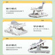 hopkids学步车防o型腿婴儿多功能防侧翻宝宝可坐推助步车学步车 薄荷绿旗舰款-音乐+推杆+脚垫