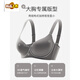 MIDNITE STAR Big Breast Revealing Small Underwear Women's Thin Summer Gathering Secondary Breasts Anti-Sagging Large Size Fat mm2026 New Seamless Bra Gray-Single Underwear 34/75B (Top Support to Prevent Sagging)