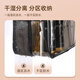 Etravel makeup bag toiletry bag dry and wet separation waterproof large capacity transparent men and women storage set travel business trip gray
