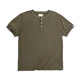 Madden workwear Henley short-sleeved men's summer and autumn heavyweight pure cotton breathable half-sleeved bottoming shirt American retro men's T-shirt Army Green S