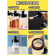 Xinmeiya glass salt shaker seasoning box combination set household condiment container condiment bottle storage box kitchen condiment jar black*2+label