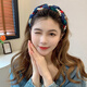 Beautiful Princess Korean version of high-end retro pearl twist headband, feminine wide-border non-slip toothed hairpin headband, high-end headwear 1# pearl twist red