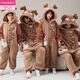 
Modal thickened parent-child one-piece pajamas for family three-person coral velvet autumn and winter children's flannel anti-kick quilt sleeping bag velvet - one-piece zipper - YPF3893 pocket wood M size [high 160C weight 95 Jin [Jin equals 0.5 kg]]
