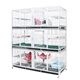 Cat cage breeding cat cage three-layer cat cage multi-layer breeding cage with partition pet shop foster home cattery cage 214*72*186 with partition tray Guangxi Qinghai Ningxia Gansu
