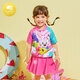 Contourn de maillot de bain et filles de LemonKid Children Séchage rapide Split de taille moyenne du bain de maillot de bain pêche au bébé de taille moyenne 130