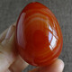 DRJEFUN Natural Red Agate Egg Handle Parts Raw Stone Ornaments Angry Management Egg Actual Practice Play No. 3527 Actual Practice One